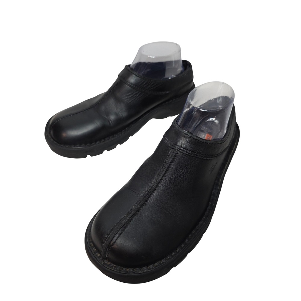 Dr. Martens Vintage Black LeatherCenterSeam SlipOn MulesClogs AirWair Ms 7 Ws 8